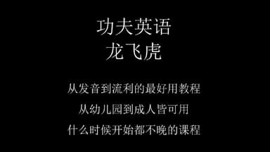 龙飞虎先生《功夫英语》全套视频课程,零起点直达流利听说