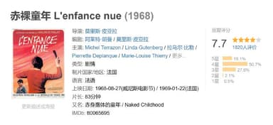 赤裸童年 L'enfance nue (1968)